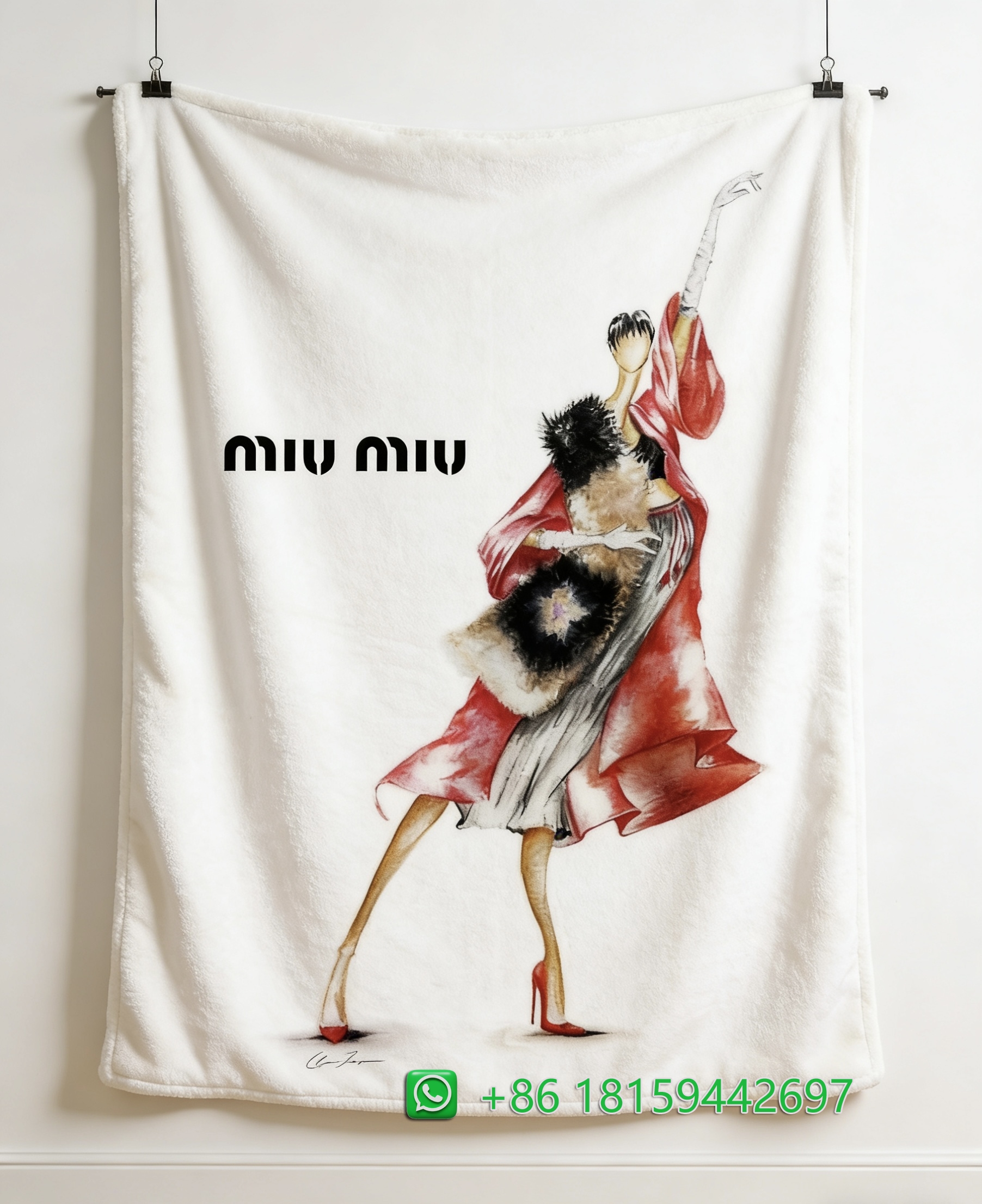 Miumiu Throw Blankets